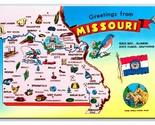 Map View Large Letter Greetings From Missouri MO UNP Chrome Postcard S8 - £2.32 GBP