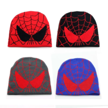 Cartoon Spider Man Beanies Hat Warm Knitted Bonnet Cap Soft Wool Skullies Gift - £11.76 GBP