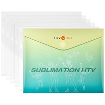 Clear Htv Vinyl For Sublimation - 5 Pack 12&quot; X 10&quot; Matte Sublimation Vinyl Heat  - £12.74 GBP
