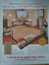 Vintage Congoleum Gold Seal Rugs By the Yard Magazine Advertisements 1937 - $5.99
