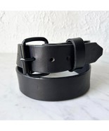 Thirteen50 Black Leather Belt 1.5&quot; Width Black Buckle - Men&#39;s Size 34 - €28,42 EUR