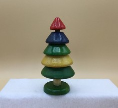 Ginuorate Vintage Wooden Christmas Tree Toy - $12.79