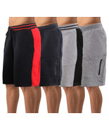 Men&#39;s Fleece Drawstring Elastic Waist Two Tone Sport Fitness Gym Sweat S... - €11,77 EUR+