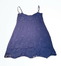 BB Dakota Royal Blue Crochet Shift Dress Size L - £24.98 GBP