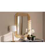 Dalini Art Deco Antique Gold Finished Rectangular Accent Wall Mirror - $349.02 CAD