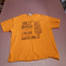 Harley Davidson Shirt Men XL Orange Short Sleeve Burlington Iowa Motorcycle - $21.24 CAD
