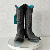 NEW Lane LEXINGTON Cowboy Western Boots 5.5 Black Distressed Snip Toe Tall Comfy - £169.93 GBP