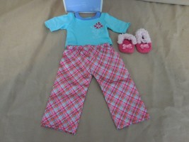 American Girl Truly Me Petals &amp; Plaid PJ&#39;s - Retired (Fits 18&quot; Doll) - £11.06 GBP