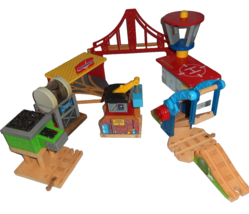 Thomas The Train &amp; Friends Wooden Track Compatible Accessory Buildings Lot Of 7 - £84.93 GBP