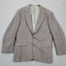 Charles Klein Mens Suit Jacket Size 42 R Gray Pure Wool Classic Long Sleeve Coat - £14.37 GBP