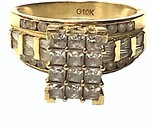 Women&#39;s Cluster ring 10kt Yellow Gold 369917 - $189.00
