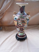 Antique Japanese Satsuma Vase Samurai Decoration - $135.00