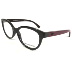 Emporio Armani Eyeglasses Frames EA 3104 5561 Brown Red Round Full Rim 5... - £58.66 GBP