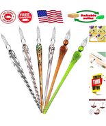 Fine Point Glass Calligraphy Pens Set - Handmade, Easy to Clean, Vintage... - $34.53 CAD
