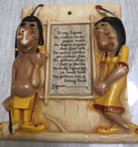 Vintage Burwood Novelty Native American Squaw Wall Hanging Poem Inscribed 1950s - £50.23 GBP