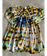 Dharma Trading Co Girls Yellow Blue Green White Long Sleeve A Line Dress 8 - €14,79 EUR