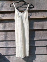 Vintage Slip Dress Lingerie Shadowline Nylon Ivory Lace 34 Med Made In The USA - £12.61 GBP