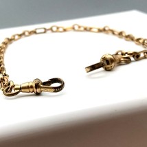 Antique GF Watch Chain with Double Swivel Clasps, F&amp;B Elegant Gold Filled Chain - £99.47 GBP