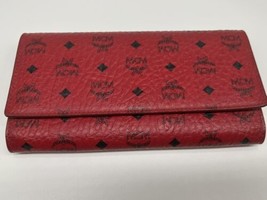 MCM  Never Used Visetos Large Tri-Fold Wallet - Red - $249.99