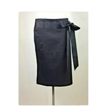 Ruth Womens A Line Skirt Black Cotton Tie Size 6 NWOT - $24.74