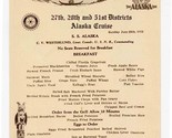SS Alaska Menu The Alaska Steamship Line 1932 Wrangell Totem Poles  - $17.82