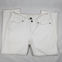 Eddie Bauer Women&#39;s Jeans Boyfriend Crop White 8 Pre-Owned Excellent Con... - $19.96