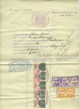 Mexico Mining Document San Jose Gold Mine 1913-1914 Revenue Stamps &amp; 1899 Map - £176.21 GBP