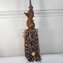 Fish Tassel Curtain Tieback Fan Pull Decor Pom Beads koi decorative bras... - $44.00