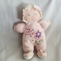 Prestige My Best Friend Flower Baby Girl Doll Pink Purple Rattle Satin P... - $79.19