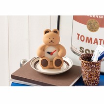 Donatdonat Korean Bear Character Desk Table Clock Silent Movement Slicone Body image 3