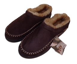 Zigzagger Men&#39;s Fuzzy Microsuede Moccasin Style Slippers Indoor/Outdoor  sz 13 - £15.62 GBP