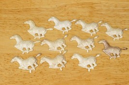 Artisan Jewelry Supply Lot Stamped Metal Silver Tone Zebras Findings 1.5... - $19.79