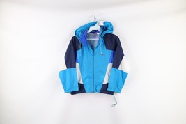 Vintage 90s Nike Boys Small Spell Out Color Block Hooded Windbreaker Jacket - $44.50