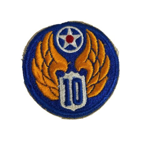 Primary image for WWII Army Air Corps Patch 10th Air Force Embroidered Military 2.75" Patch