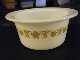 Vintage Pyrex 75 Gold Butterflies Butter or Individual Casserole Dish - £12.88 GBP