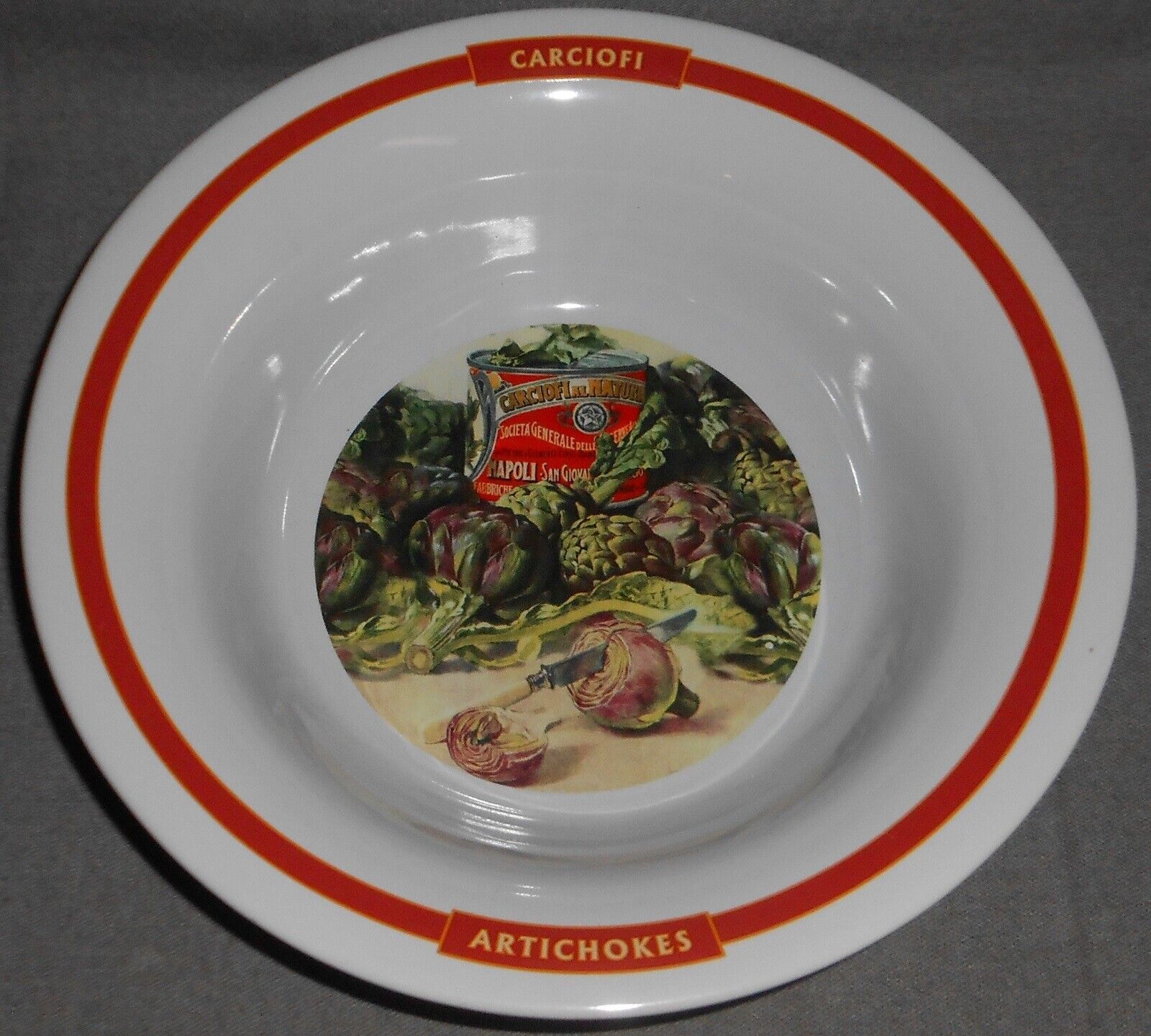 Primary image for Pottery Barn PASTA RUSTICA -CARCIOFI (ARTICHOKES) PATTERN Pasta Serving Bowl