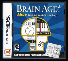 Brain Age 2 More Training In Minutes A Day Nintendo Ds 2007 Complete Video Game - £11.86 GBP