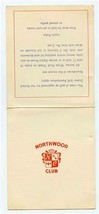 Northwood Club Golf Course Score Card 1960&#39;s - 1970&#39;s Dallas Texas  - £14.07 GBP