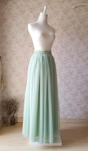 SAGE GREEN Maxi Tulle Skirt Custom Plus Size Wedding Bridesmaid Skirt image 6