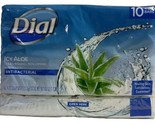 10 Pack Dial Deodorant Soap Icy Aloe Clean Rinsing Non Drying 4 Oz. Bars - £62.65 GBP