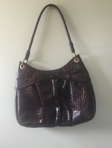 Italian Leather ~ Michael Rome Designs ~ Croco Embossed Tote, Bag, Made In Italy - £47.38 GBP