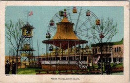 NY Ferris Wheel Coney Island 1907 to Hammonton NJ Postcard Y10 - £7.01 GBP