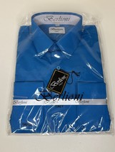Berlioni Mens Dress Shirt Turquoise Size 15 - 15.5 32/33 - £9.08 GBP