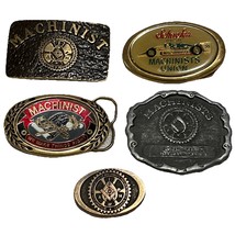 5 Mens Vintage Various Machinist Metal Western Belt Buckle Free Shipping - $49.49