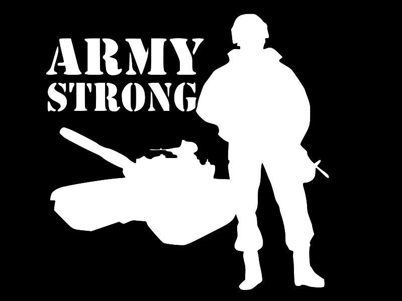 ARMY STRONG Tank Veteran Vinyl Decal Car Sticker Truck CHOOSE SIZE COLOR - $2.77 - $6.77