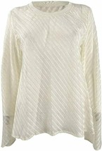 Rachel Roy Womens Ivory Long Sleeve Crew Neck Tunic Top Size L - $341.93 MXN