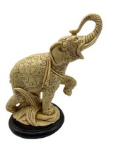 Vintage Elephant Statue Sculpture Trunk Up Asian Decor 5&quot; - £18.77 GBP
