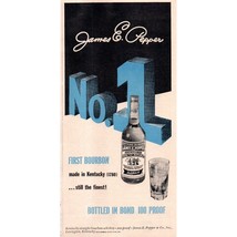 1951 James E Pepper Kentucky Bourbon Vintage Print Ad Whiskey Wall Art Photo - £8.20 GBP