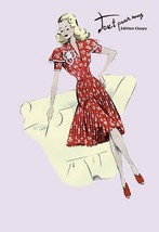 Polka-Dot Spring Dress - Art Print - £17.57 GBP+