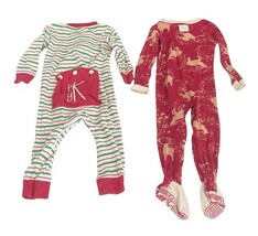 Baby Boy/Girl Sleepers Lot 18M – Burt’s Bees, Carter’s, Stripes, Reindeer, Tract image 5